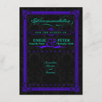 Electric Teal & Purple Poster Style Accommodations