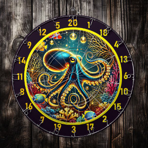 Electric Tentacles Octopus Dartboard