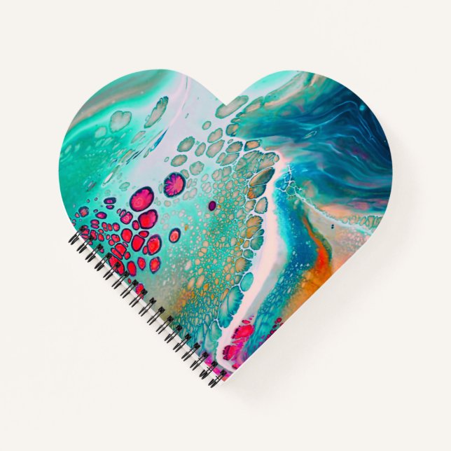 Electric Tides of Color Marble Notebook (Front)