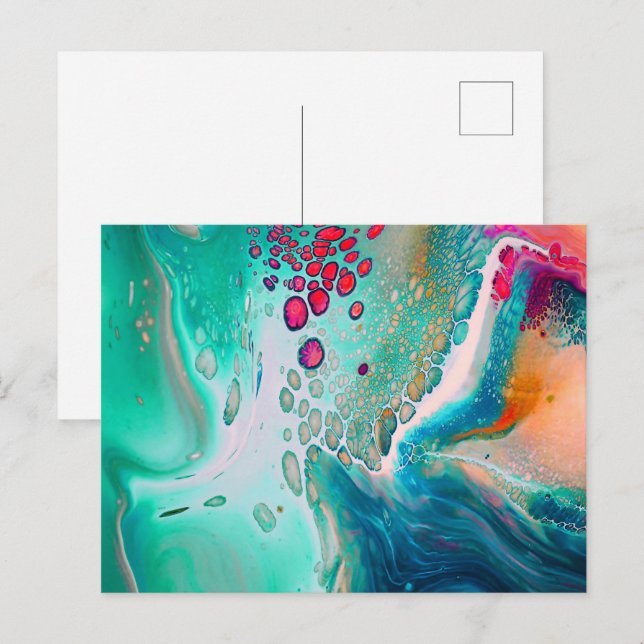 Electric Tides of Colour Marble Postcard (Front/Back)