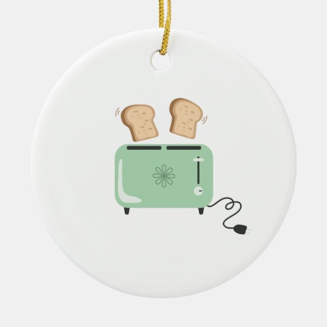 Electric Toaster Ceramic Ornament (Front)