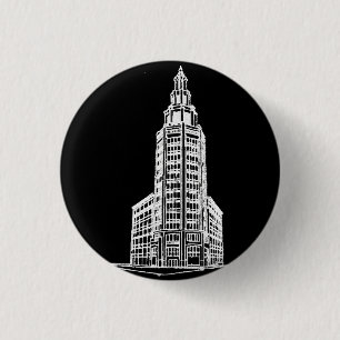 Electric Tower in Black 3 Cm Round Badge