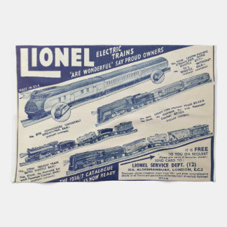 Electric Train Advert from 1936 kitchen towel