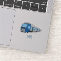 Electric train cartoon illustration