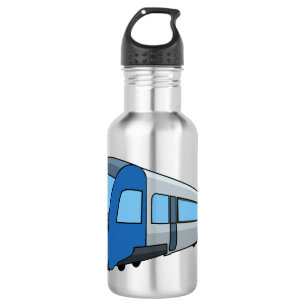Electric train cartoon illustration 532 ml water bottle