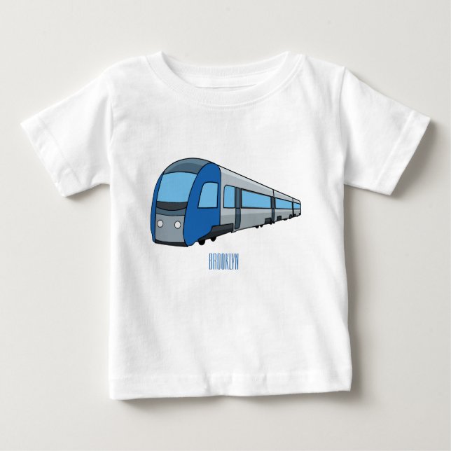 Electric train cartoon illustration  baby T-Shirt (Front)