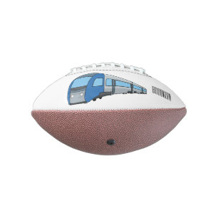 Electric train cartoon illustration football