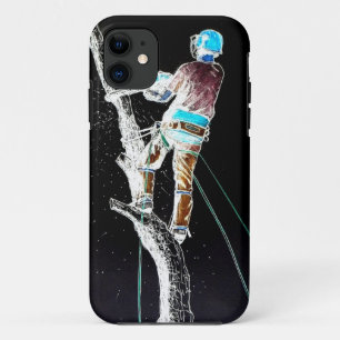 Electric Tree Surgeon Arborist chainsaw iPhone 11 Case
