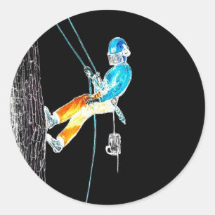 Electric Tree Surgeon Arborist chainsaw Classic Round Sticker