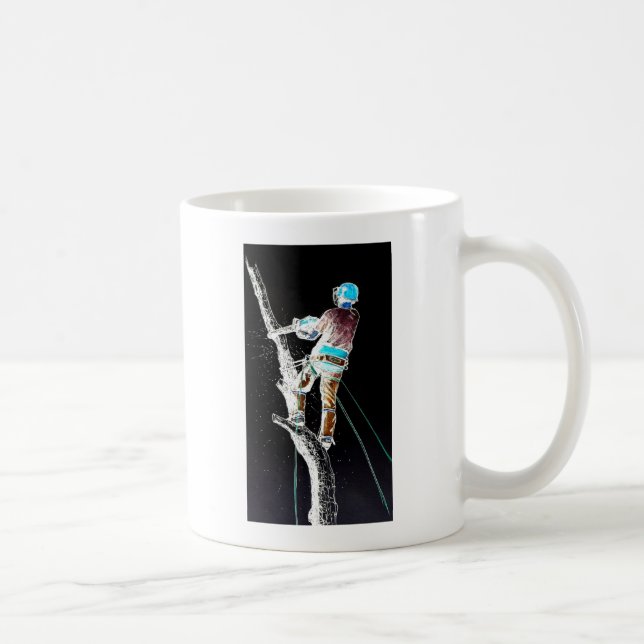 Electric  Tree Surgeon Arborist chainsaw Coffee Mug (Right)