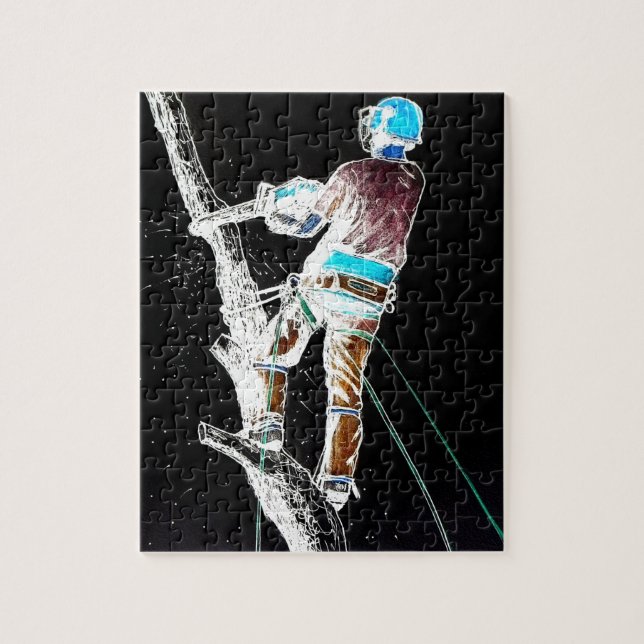 Electric  Tree Surgeon Arborist chainsaw Jigsaw Puzzle (Vertical)