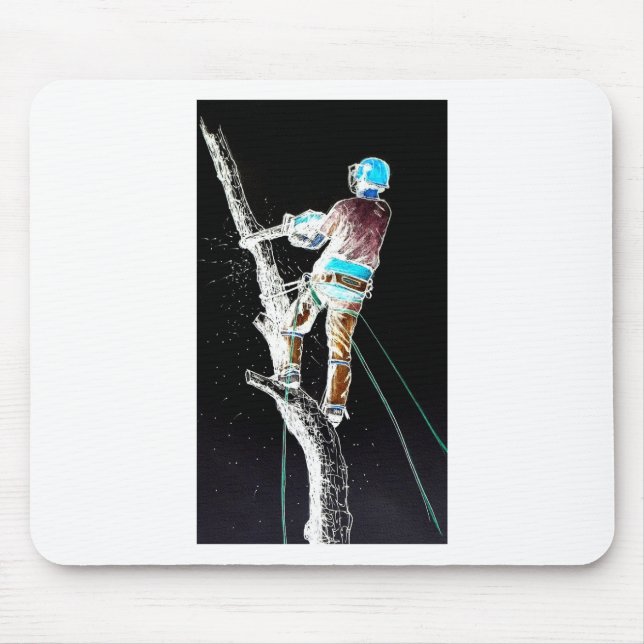 Electric  Tree Surgeon Arborist chainsaw Mouse Pad (Front)