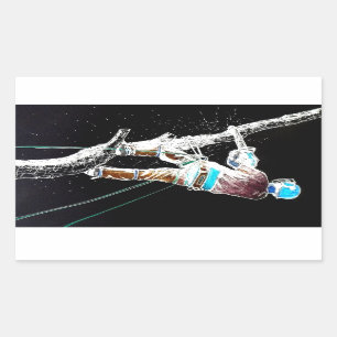 Electric  Tree Surgeon Arborist chainsaw Rectangular Sticker