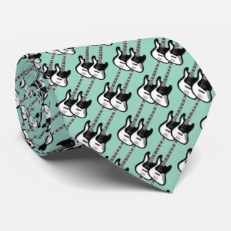 Electric Two Guitar Pattern  Tie