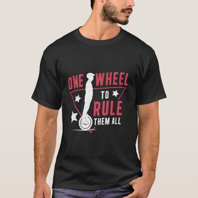 Electric Unicycle Rule Them All Funny Euc Monowhee T-Shirt (Front)