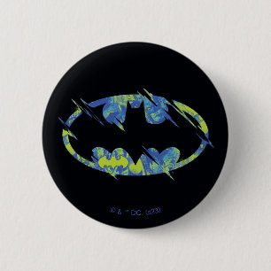 Electric Up Batman Symbol 6 Cm Round Badge