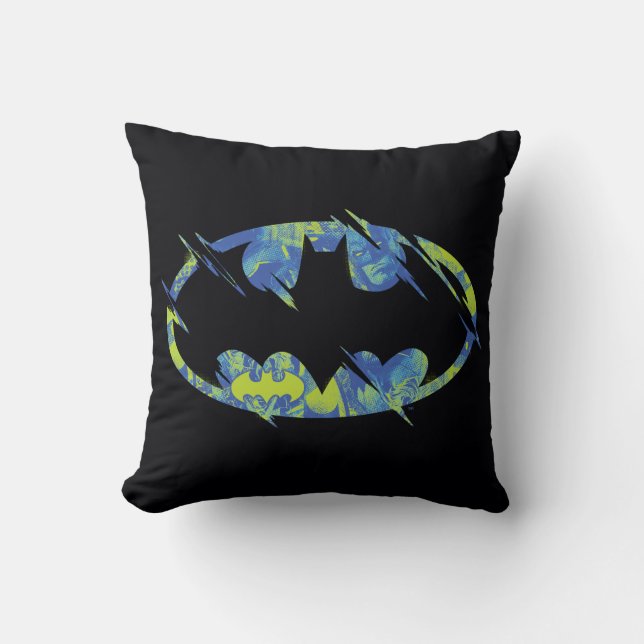 Electric Up Batman Symbol Cushion (Front)