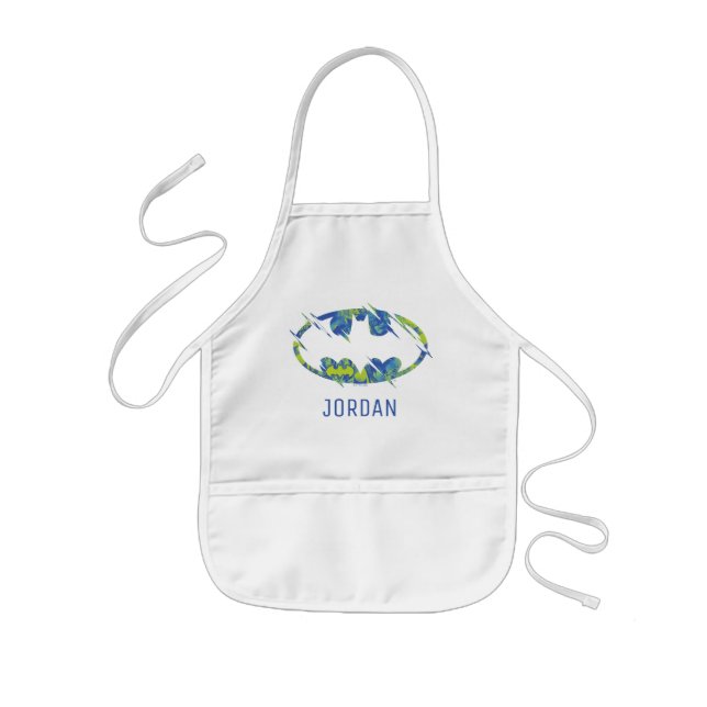 Electric Up Batman Symbol Kids Apron (Front)
