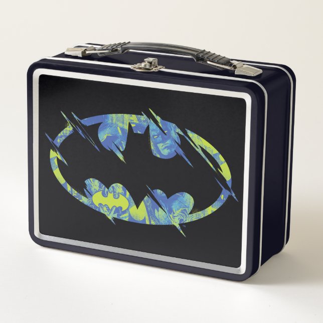Electric Up Batman Symbol Metal Lunch Box (Front)