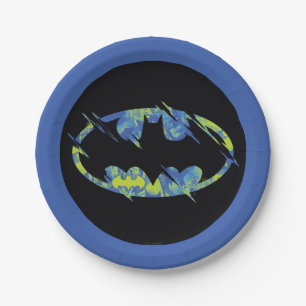 Electric Up Batman Symbol Paper Plate