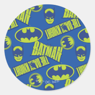 Electric Up Batman - The Dark Knight Pattern Classic Round Sticker