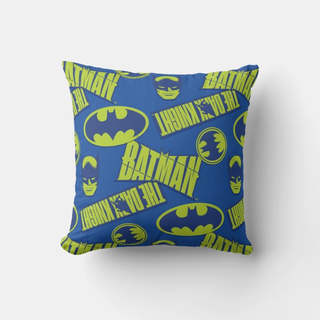 Electric Up Batman - The Dark Knight Pattern Cushion (Front)