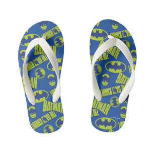 Electric Up Batman - The Dark Knight Pattern Kid's Thongs