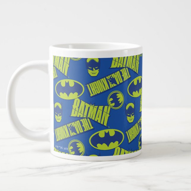 Electric Up Batman - The Dark Knight Pattern Large Coffee Mug (Left)