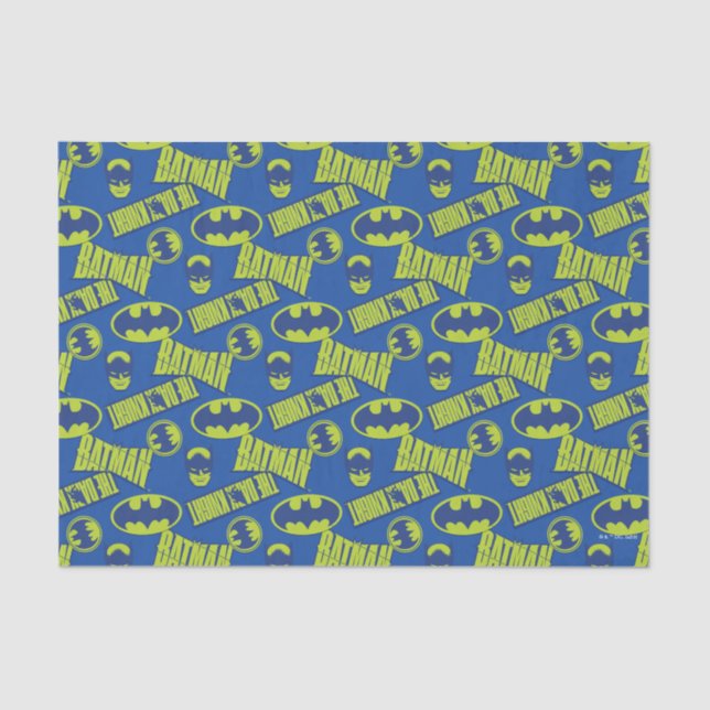 Electric Up Batman - The Dark Knight Pattern Tissue Paper (Front)