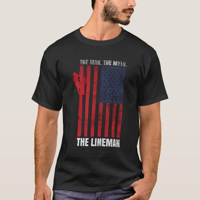 Electric Utility Lineman Design For Lineworker Ele T-Shirt (Front)