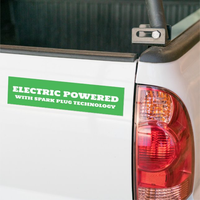 ELECTRIC VEHICLE BUMPER STICKER (On Truck)