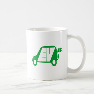 Electric Vehicle Green EV Icon Logo - Coffee Mug