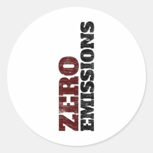 Electric Vehicle Zero Emissions Ev Car Driver Elec Classic Round Sticker