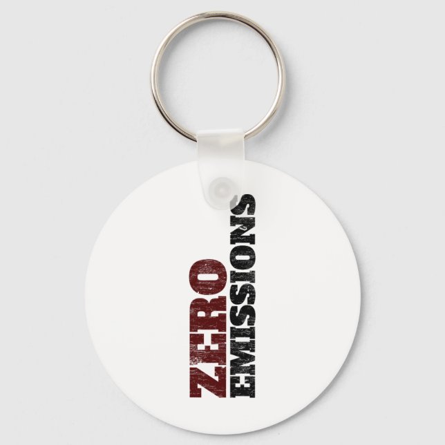 Electric Vehicle Zero Emissions Ev Car Driver Elec Key Ring (Front)