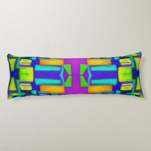 Electric Vibes Dreams Stylish Vintage Abstract Art Body Cushion