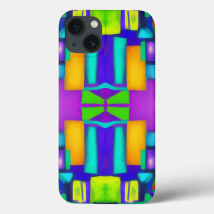 Electric Vibes Dreams Stylish Vintage Abstract Art iPhone 13 Case