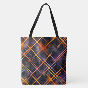 Electric Web – A Halloween Grid in Motion Tote Bag