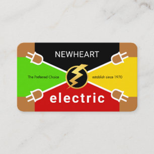 Electric Wire Colours Plug Connection Business Card