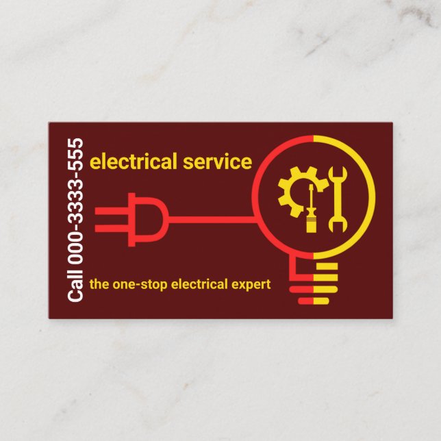 Electric Wiring Circuit Home Repairs Business Card (Front)