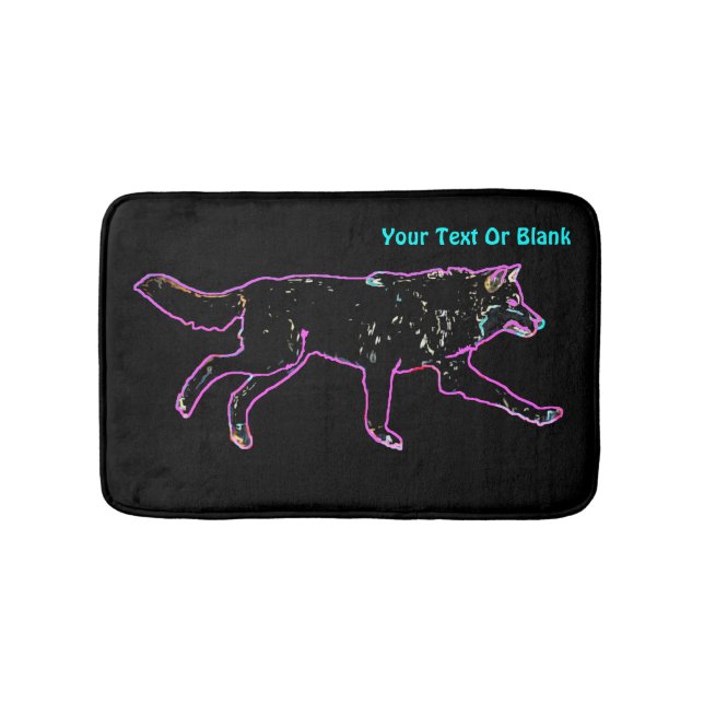 Electric Wolf Bath Mat (Front)