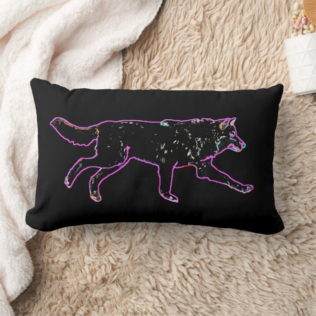 Electric Wolf Lumbar Cushion (Blanket)