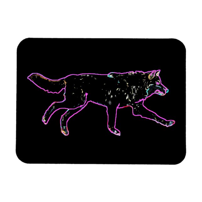 Electric Wolf Magnet (Horizontal)
