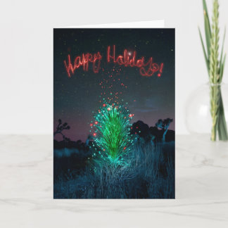 Electric Xmas Yucca Tree Holiday Card