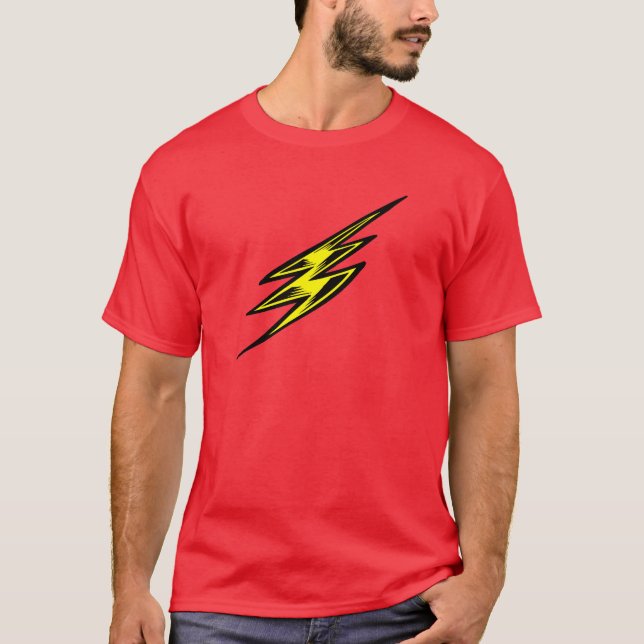 Electric Yellow Lightning Bolt T-Shirt (Front)