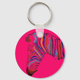 Electric Zebra. Key Ring
