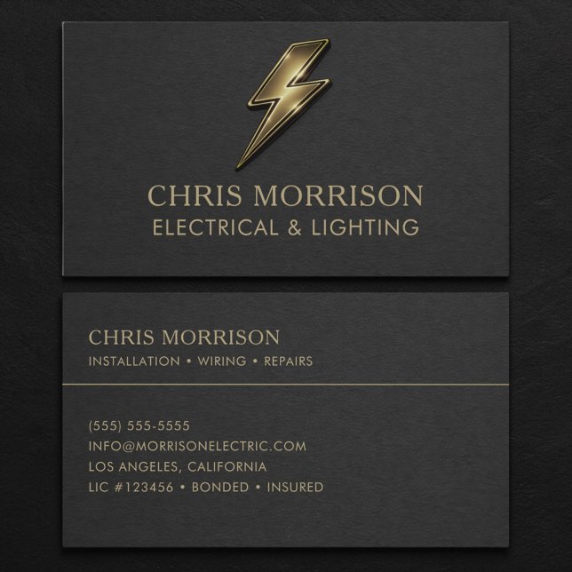 Electrical and Lighting Professional Business Card (Creator Uploaded)