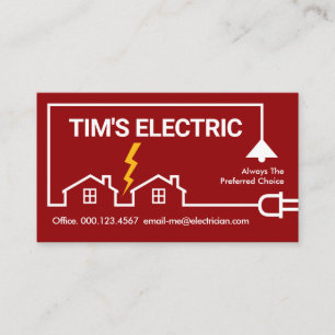 Electrical Circuit Building Power Line Business Card