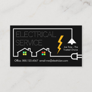 Electrical Circuit Building Power Line Business Card