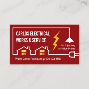 Electrical Circuit Building Power Line Business Card