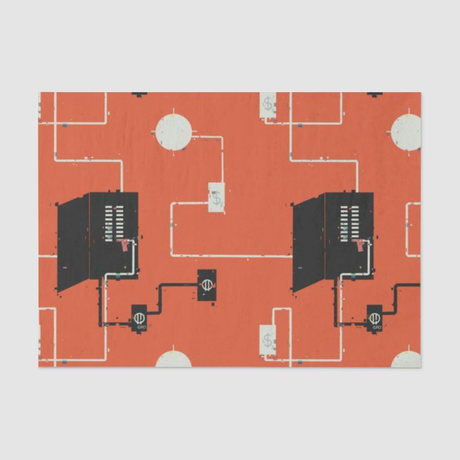 Electrical Circuits Tissue Paper (Front)